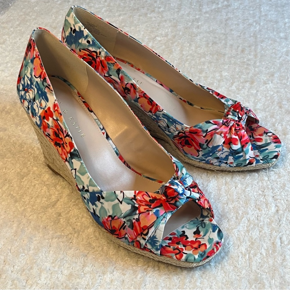 Kelly & Katie Floral Wedge Shoes